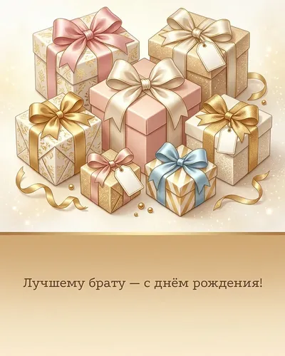 поздравительная открытка — Лучшему брату — с днём рождения!
